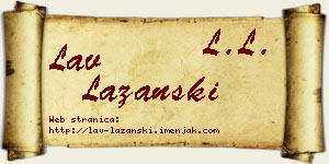 Lav Lazanski vizit kartica